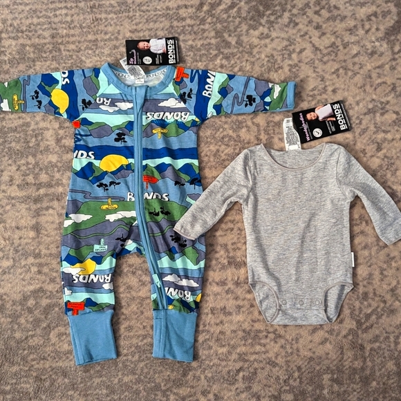 Bonds Other - BABY BOY BUNDLE - BNWT Bonds Zip Wondersuit + Bodysuit